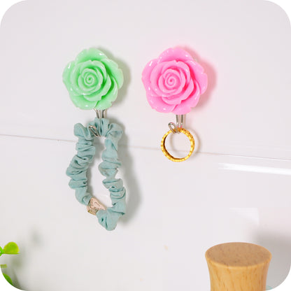 Self Adhesive Flower Wall Hooks, 2 Pack by HitMyNeed