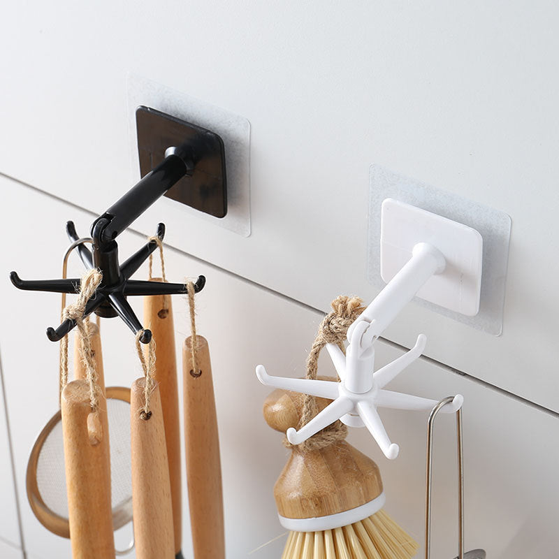 Self Adhesive Foldable 180° Rotating Storage Hook by HitMyNeed