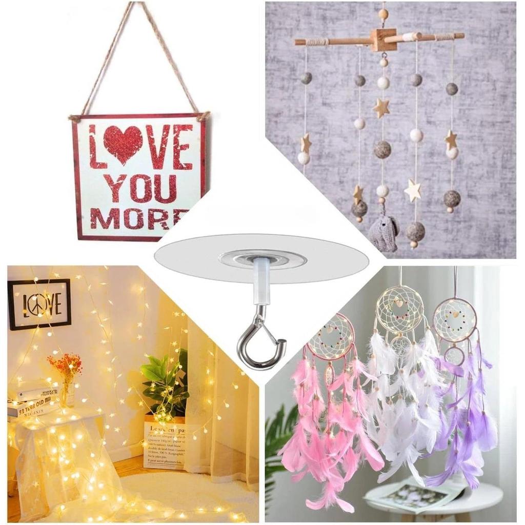 Self-Adhesive Heavy Duty Ceiling Hooks, Water Resistant by HitMyNeed