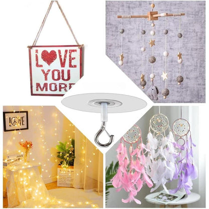 Self-Adhesive Heavy Duty Ceiling Hooks, Water Resistant by HitMyNeed
