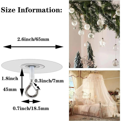 Self-Adhesive Heavy Duty Ceiling Hooks, Water Resistant by HitMyNeed