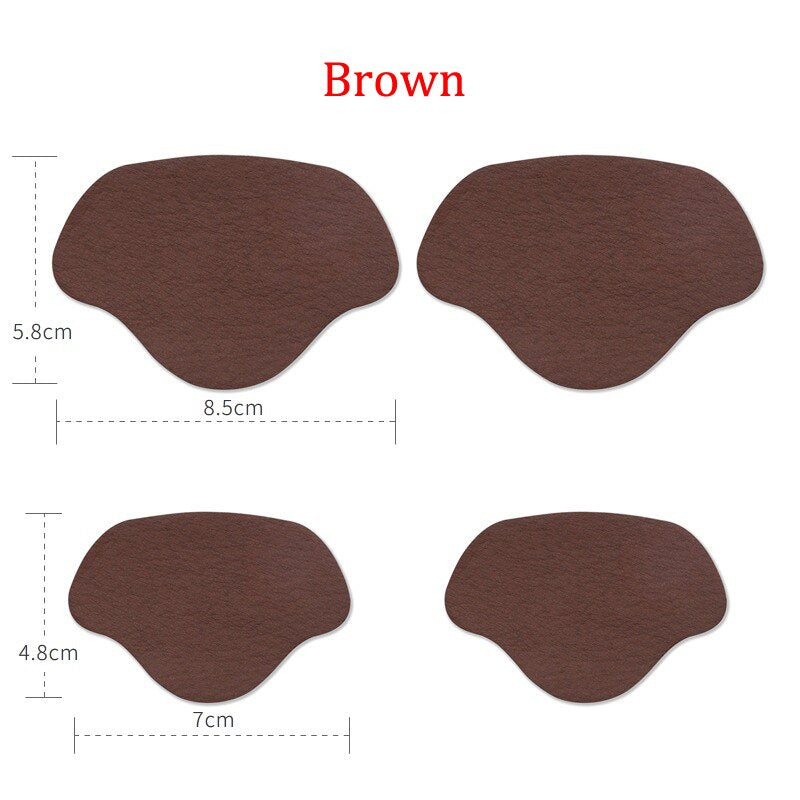 Self-Adhesive Heel Liners for Shoe Hole Repair (4 Pairs) brown by HitMyNeed