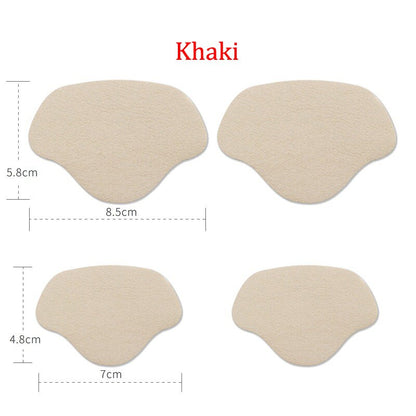 Self-Adhesive Heel Liners for Shoe Hole Repair (4 Pairs) khaki by HitMyNeed