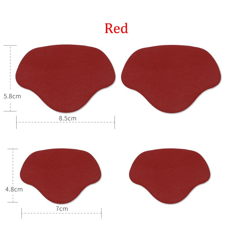 Self-Adhesive Heel Liners for Shoe Hole Repair (4 Pairs) red by HitMyNeed