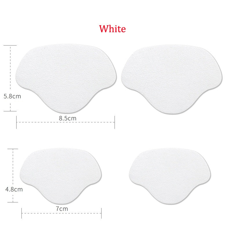 Self-Adhesive Heel Liners for Shoe Hole Repair (4 Pairs) white by HitMyNeed