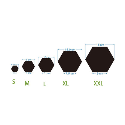 Self Adhesive Hexagon Acrylic Wall Mirror Set (12pcs) by HitMyNeed
