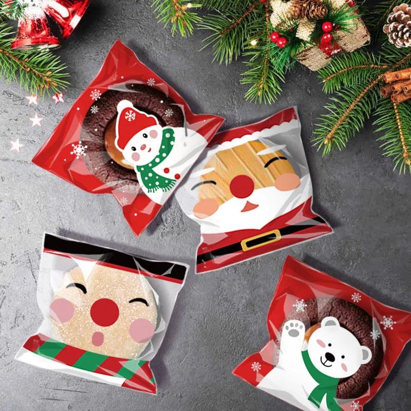 Self Adhesive Holiday Cookie Bags 10x10cm (100 Pack) by HitMyNeed