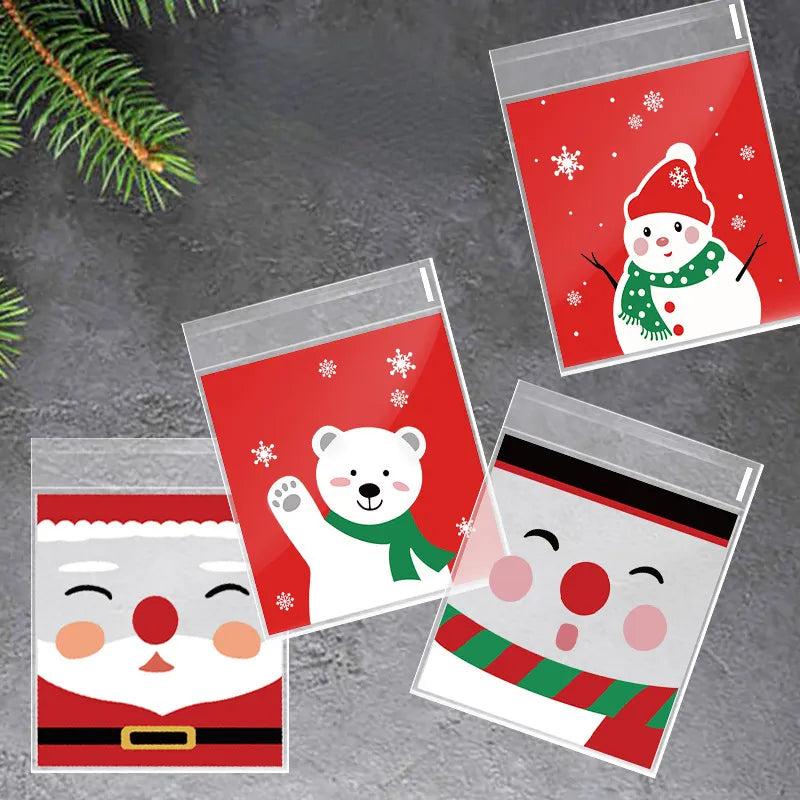 Self Adhesive Holiday Cookie Bags 10x10cm (100 Pack) by HitMyNeed