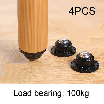Self-Adhesive Mini Swivel Caster Wheels, 4 Pack black by HitMyNeed