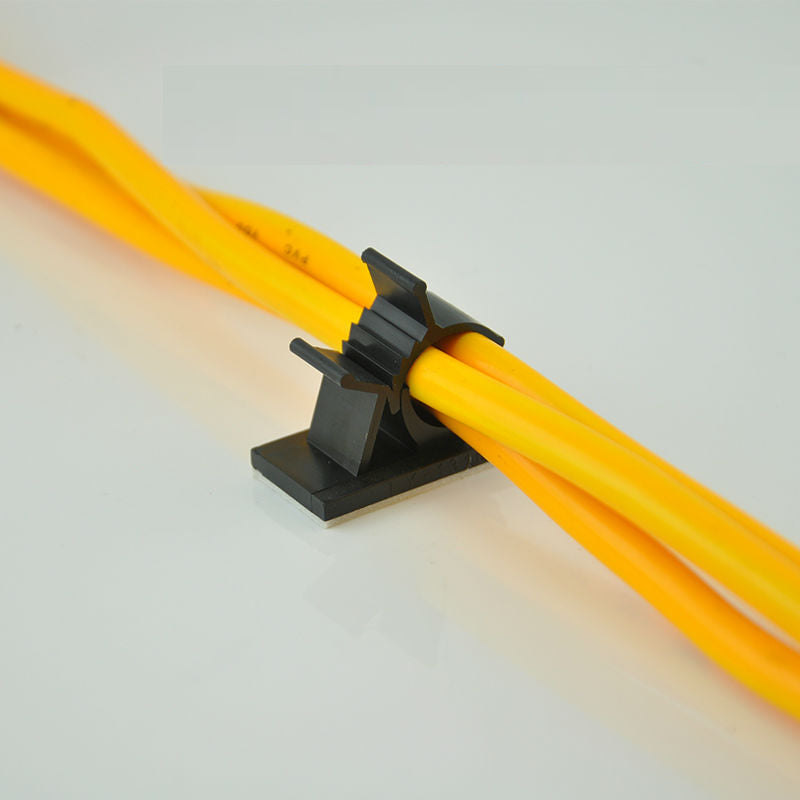 Self-Adhesive Plastic Cable Clamp Set - 10 Pack by HitMyNeed