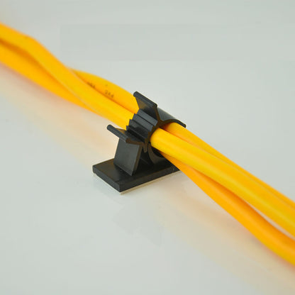Self-Adhesive Plastic Cable Clamp Set - 10 Pack by HitMyNeed