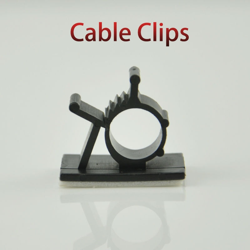 Self-Adhesive Plastic Cable Clamp Set - 10 Pack by HitMyNeed