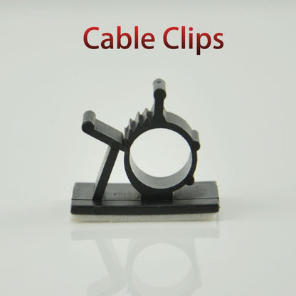 Self-Adhesive Plastic Cable Clamp Set - 10 Pack by HitMyNeed