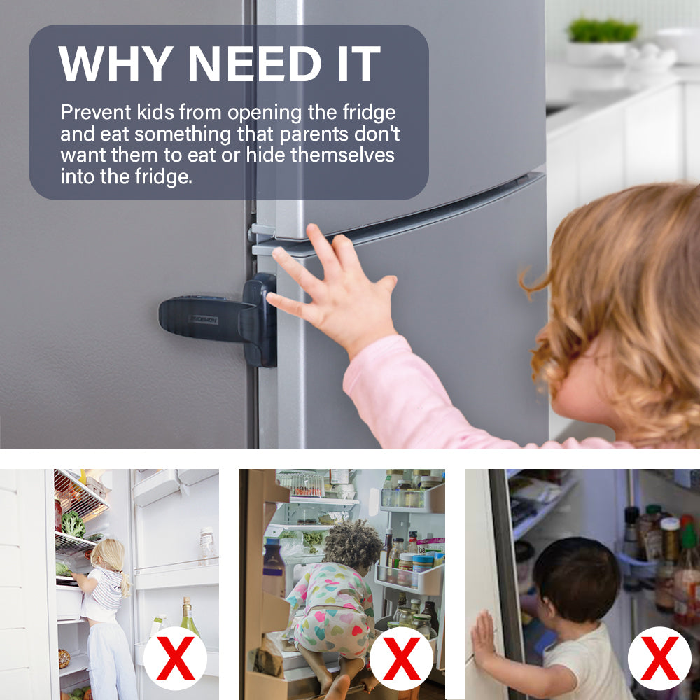 Self Adhesive Refrigerator Door Lock by HitMyNeed