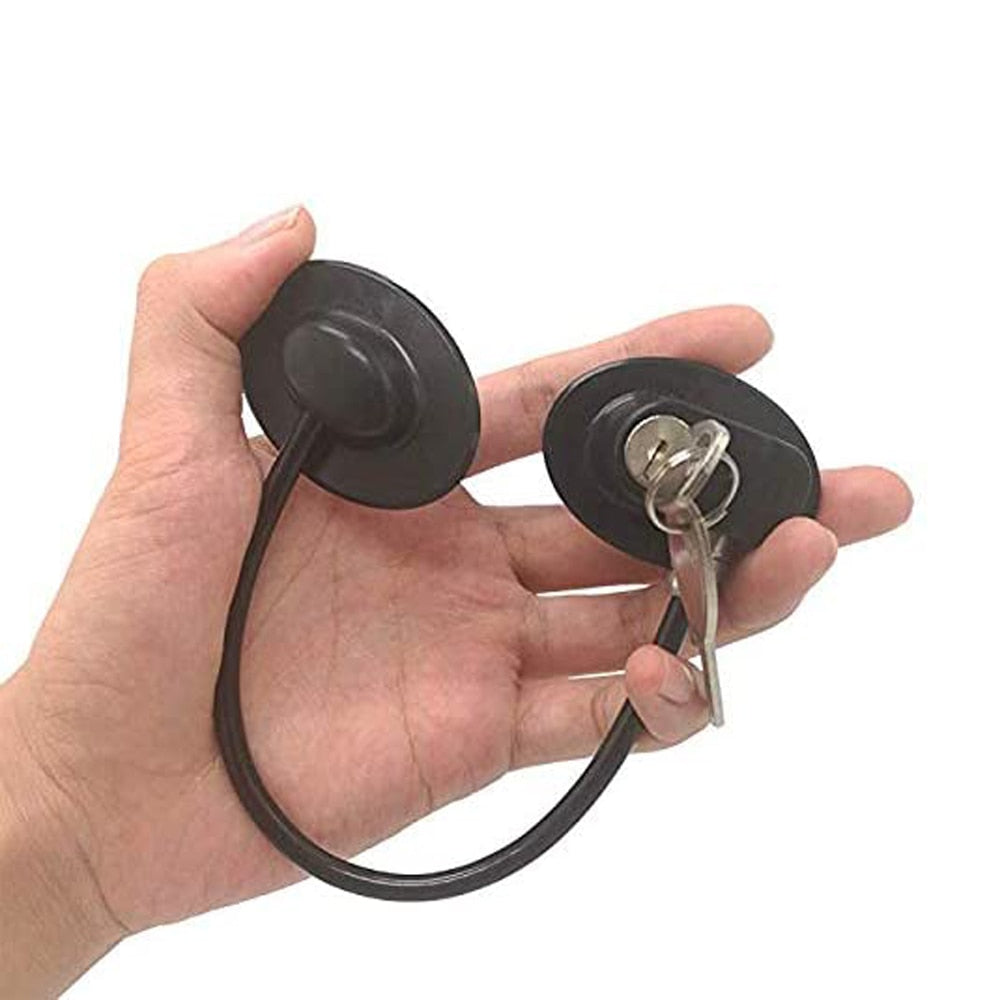 Self-Adhesive Refrigerator Safety Lock with Keys by HitMyNeed