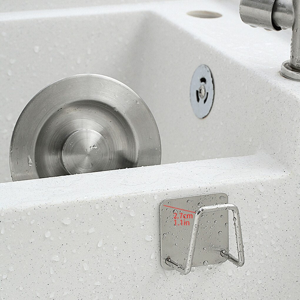 Self-Adhesive Stainless Steel Dish Sponge Holder by HitMyNeed