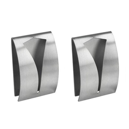 Self Adhesive Stainless Steel Towel Hooks (2 Pack) by HitMyNeed