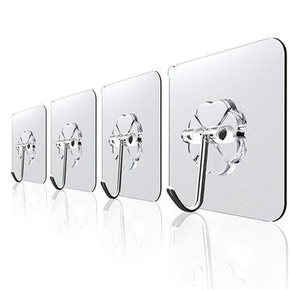 Self Adhesive Transparent Wall Hooks (20 Pack) by HitMyNeed