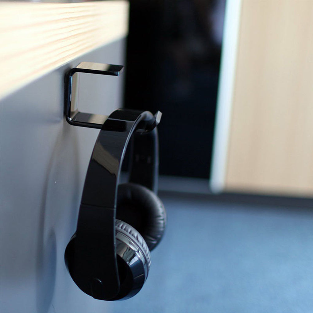 Self Adhesive Under Desk Headphone Hanger by HitMyNeed