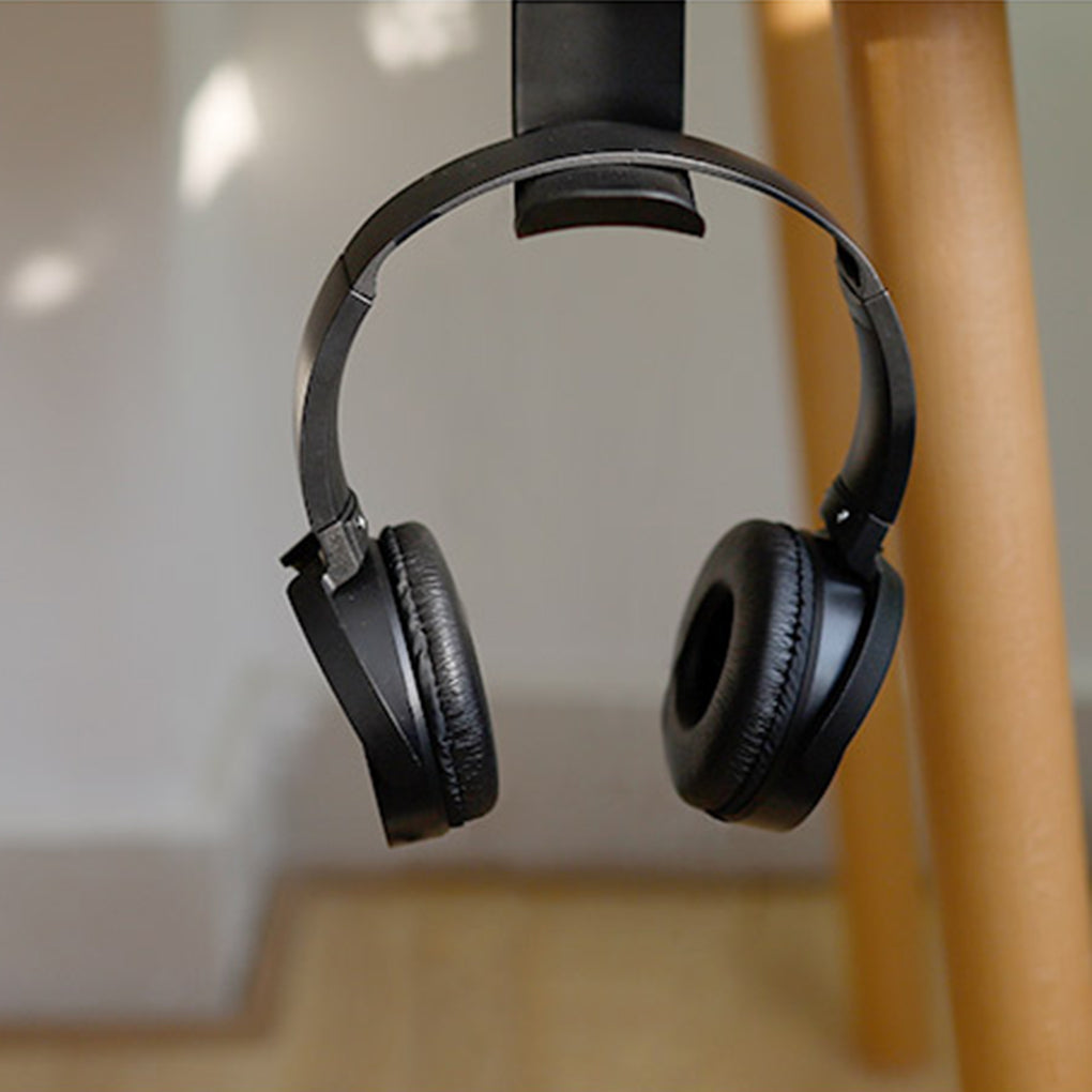 Self Adhesive Under Desk Headphone Hanger by HitMyNeed