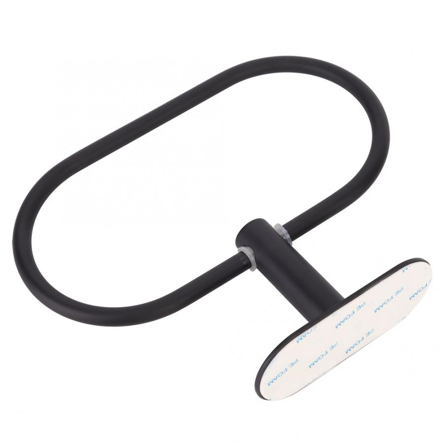 Self Adhesive Wall Mounted Towel Ring, Matte Black by HitMyNeed