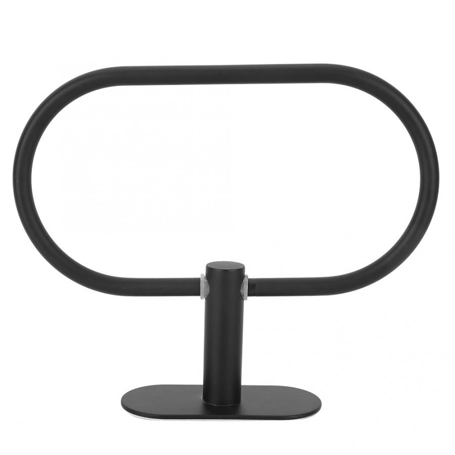 Self Adhesive Wall Mounted Towel Ring, Matte Black by HitMyNeed