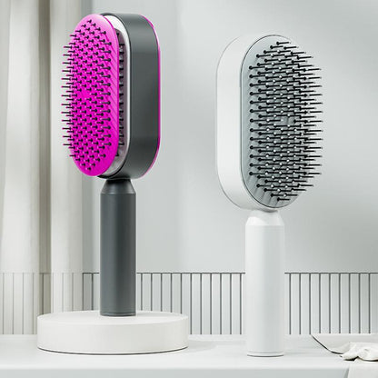 Self Cleaning Hair Brush with One-Touch Release by HitMyNeed