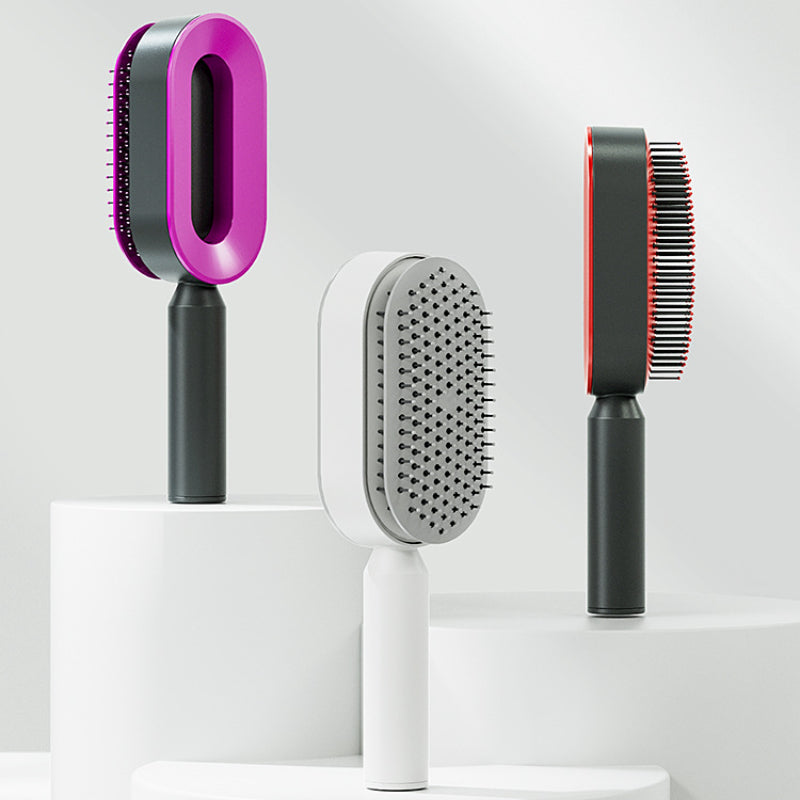 Self Cleaning Hair Brush with One-Touch Release by HitMyNeed
