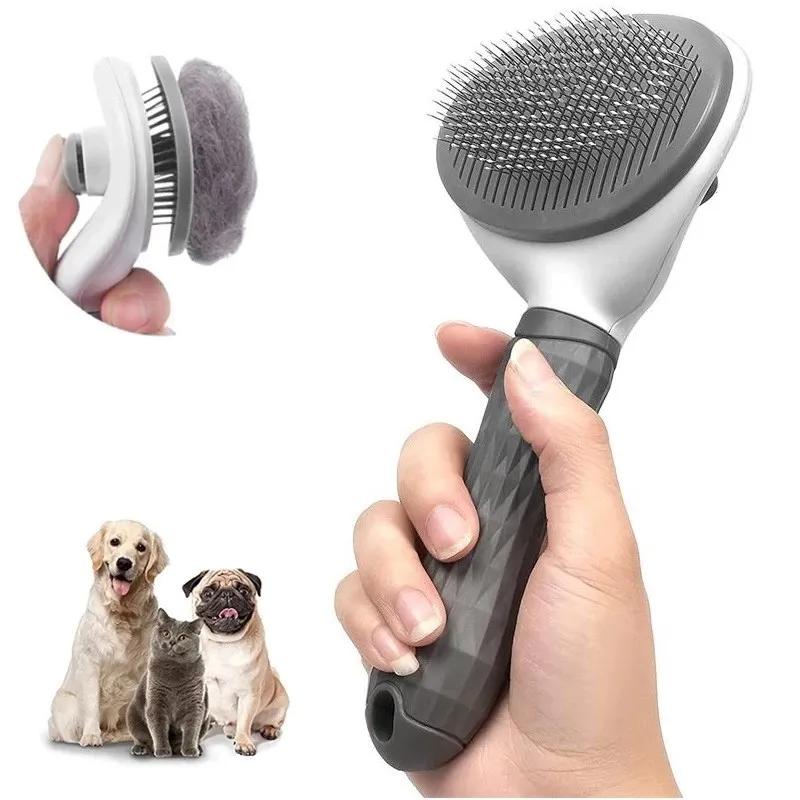 Self-Cleaning Pet Grooming Brush for Dogs & Cats by HitMyNeed