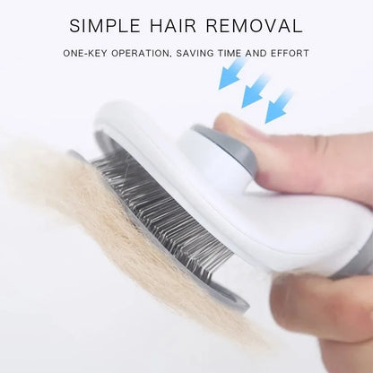 Self-Cleaning Pet Grooming Brush for Dogs & Cats by HitMyNeed