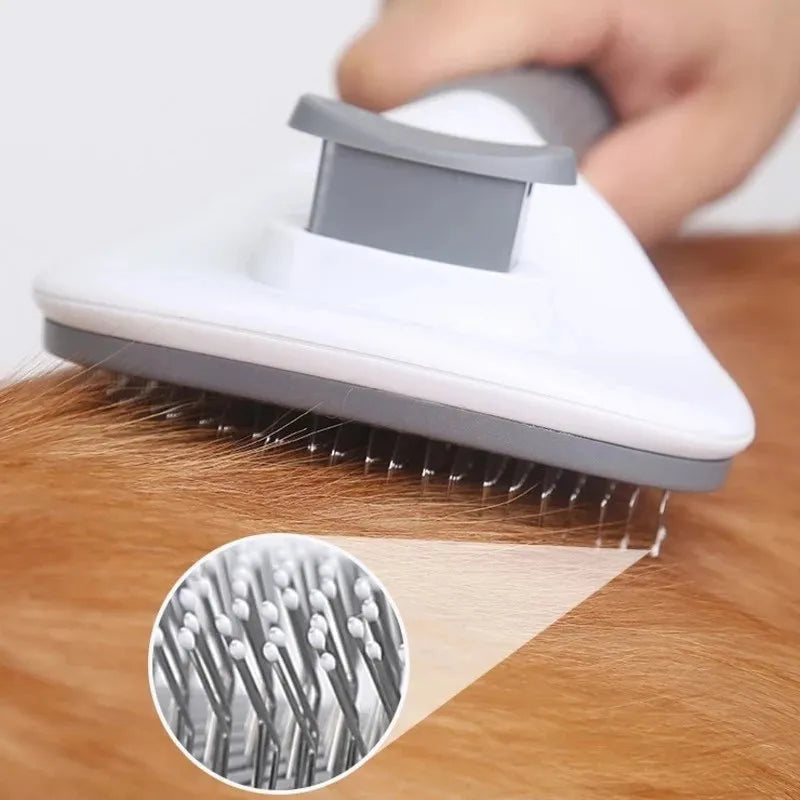 Self-Cleaning Pet Grooming Brush for Dogs & Cats by HitMyNeed