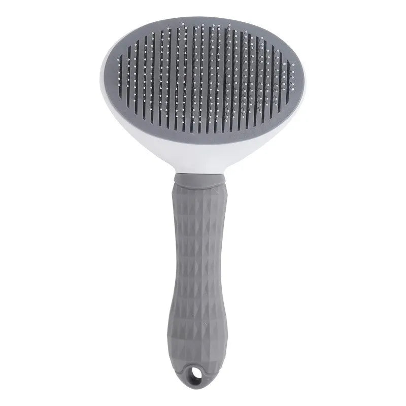 Self-Cleaning Pet Grooming Brush for Dogs & Cats gray by HitMyNeed