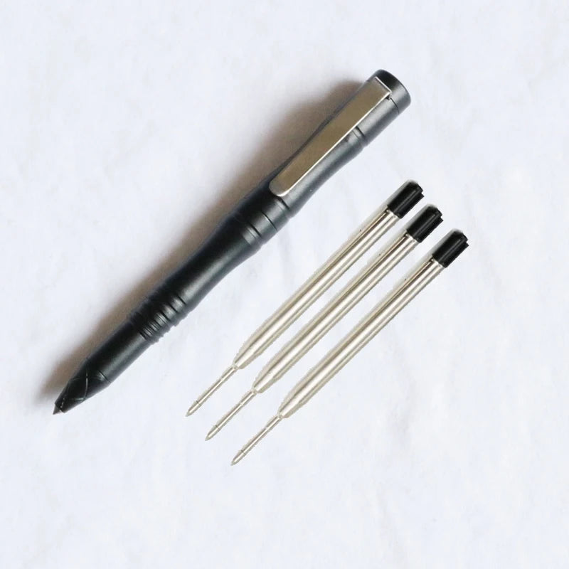 Self-Defence Tactical Pen with Tungsten Steel Head 1pen-3black-refill by HitMyNeed