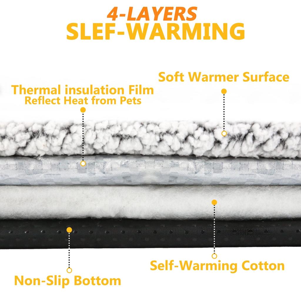 Self-Heating Pet Pad Blanket for Cats & Dogs by HitMyNeed
