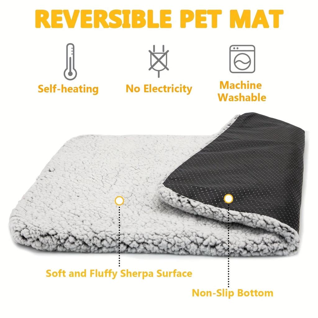Self-Heating Pet Pad Blanket for Cats & Dogs by HitMyNeed
