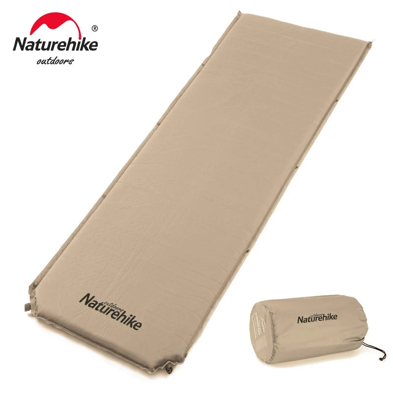 Self-Inflating 5cm Camping Mattress with Built-In Pump khaki by HitMyNeed
