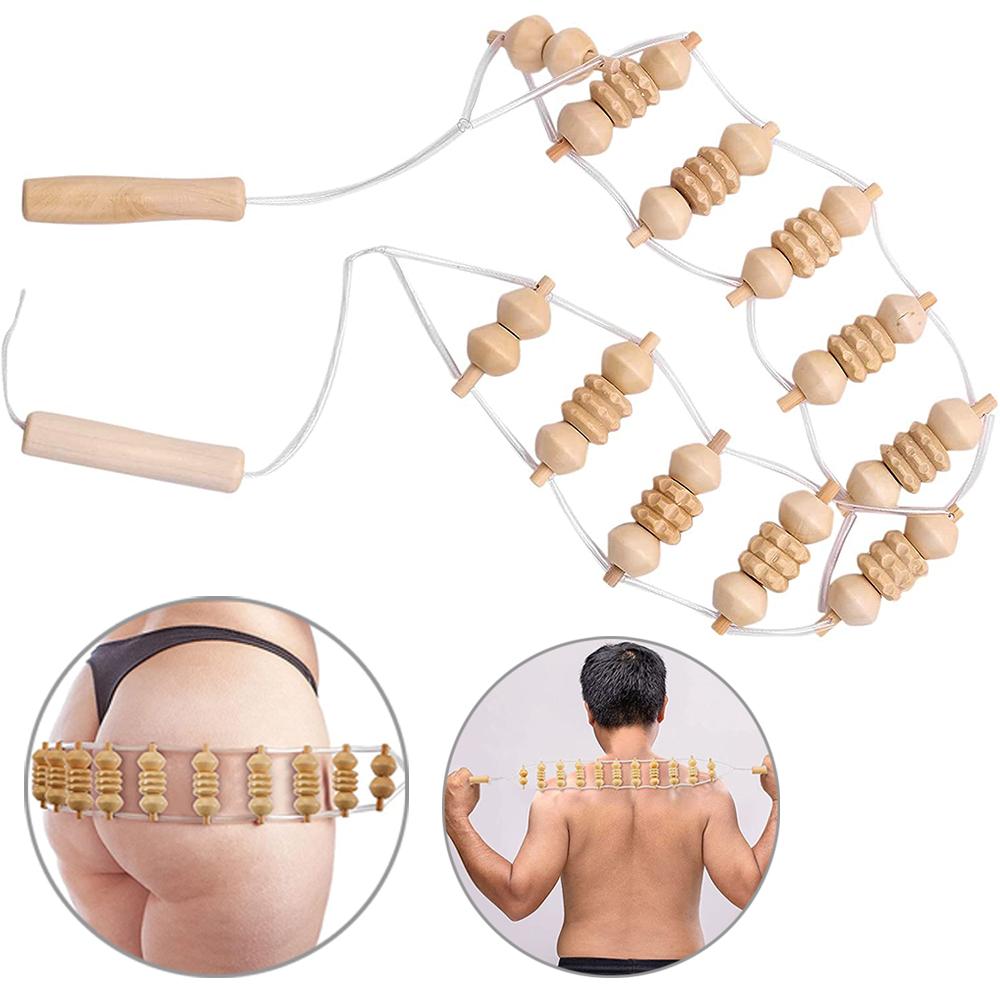Self-Massage Wooden Roller for Back and Body by HitMyNeed