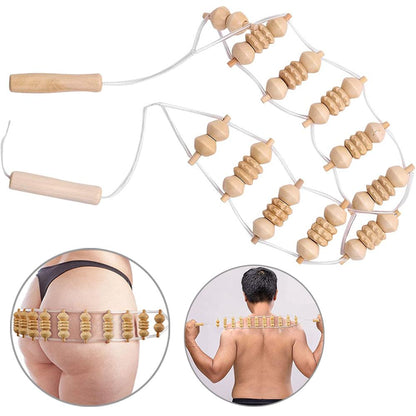 Self-Massage Wooden Roller for Back and Body by HitMyNeed