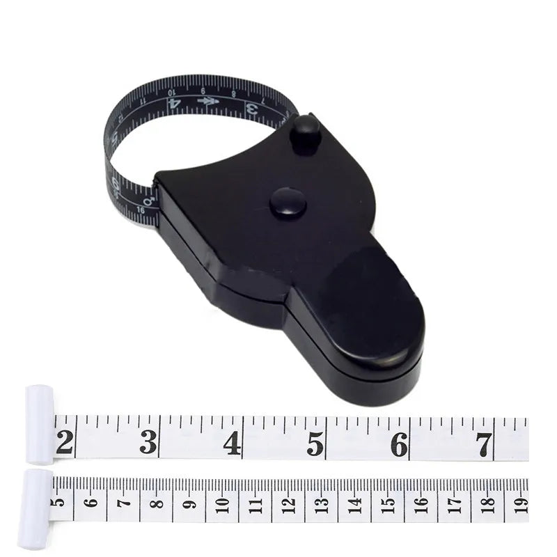 Self-Tightening Body Measuring Tape 150cm / 60 Inch black-inch-and-cm by HitMyNeed