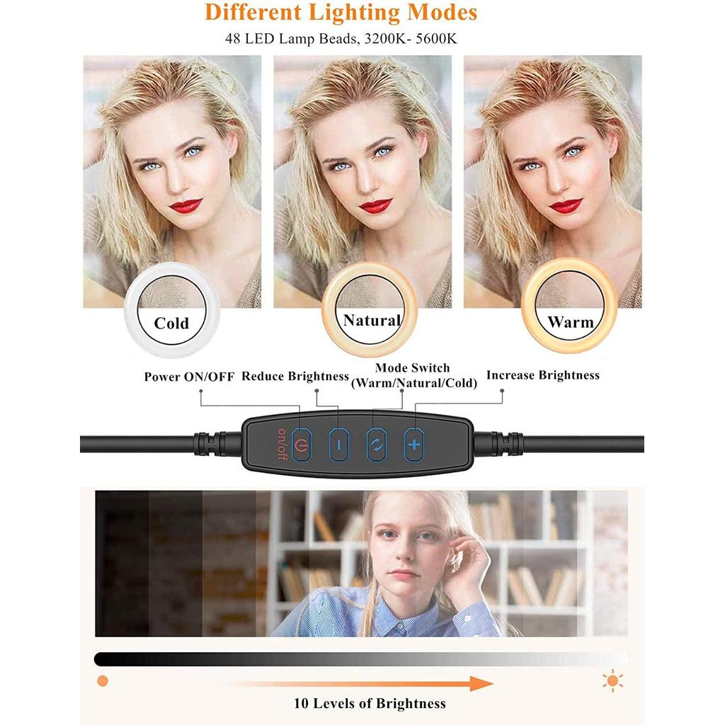 Selfie LED Clip-On Ring Light with Clamp Mount by HitMyNeed