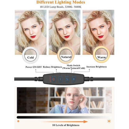 Selfie LED Clip-On Ring Light with Clamp Mount by HitMyNeed