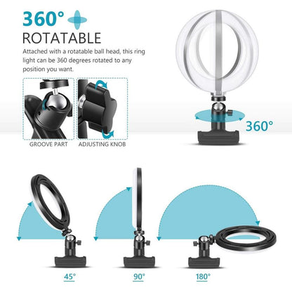 Selfie LED Clip-On Ring Light with Clamp Mount by HitMyNeed