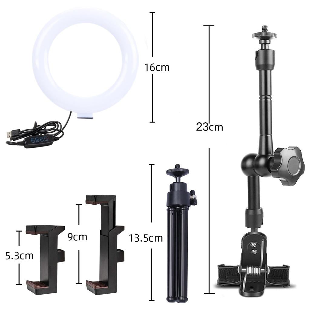 Selfie LED Clip-On Ring Light with Clamp Mount by HitMyNeed