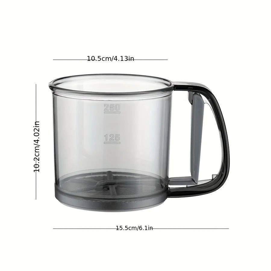 Semi-Automatic Hand Press Transparent Flour Sifter by HitMyNeed