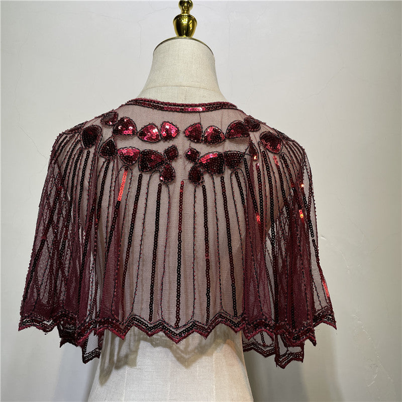 Sequin Beaded Vintage Flapper Shawl by HitMyNeed
