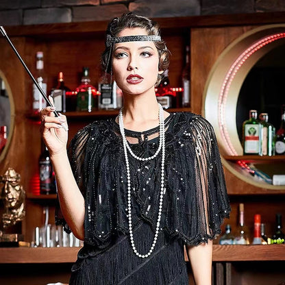 Sequin Beaded Vintage Flapper Shawl by HitMyNeed