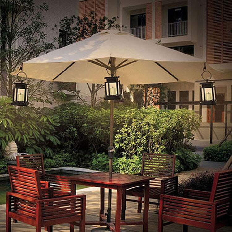 Set of 4 Outdoor Solar Hanging Lanterns with LED by HitMyNeed