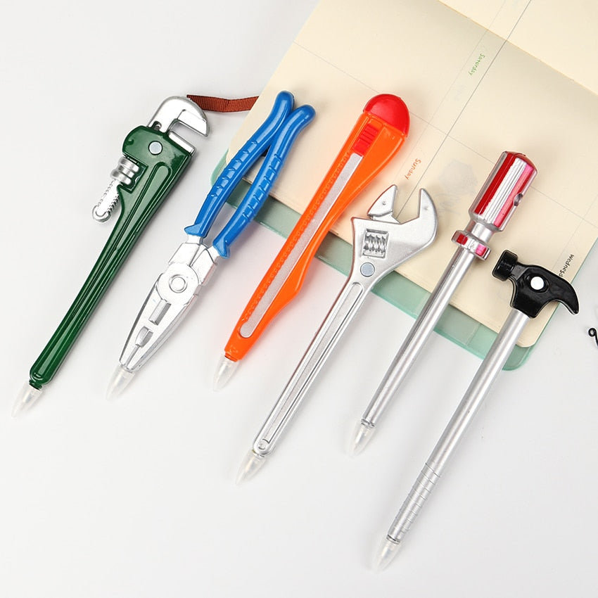 Set of 5 Tool-Shaped Black Ink Pens by HitMyNeed