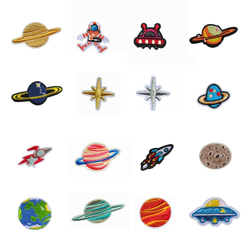 Sew On & Iron On Space Patches Set - 20 Pieces by HitMyNeed