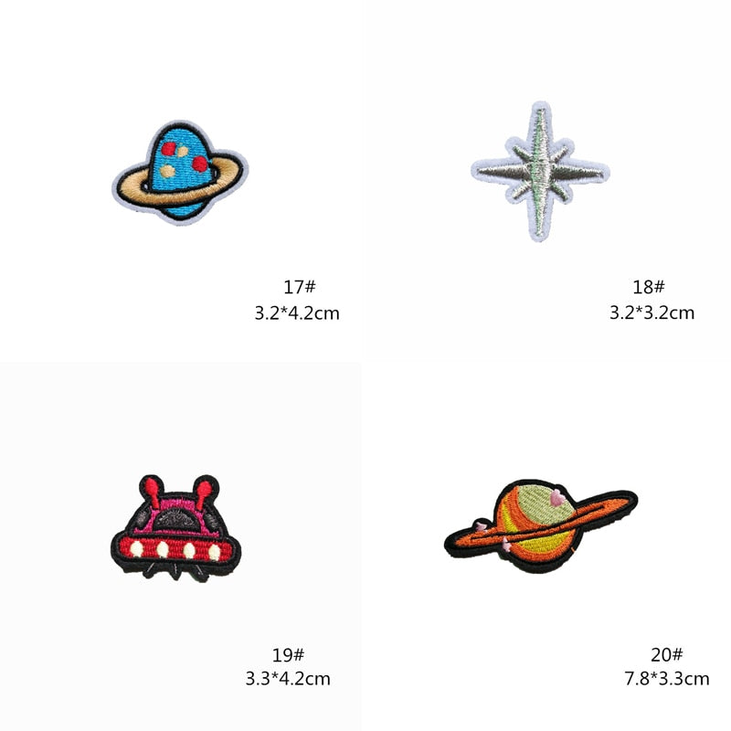 Sew On & Iron On Space Patches Set - 20 Pieces by HitMyNeed